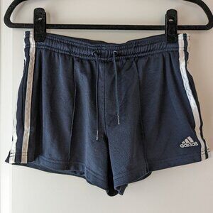 Small, navy Adidas shorts